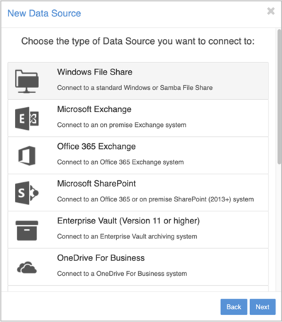 Choose your data source type