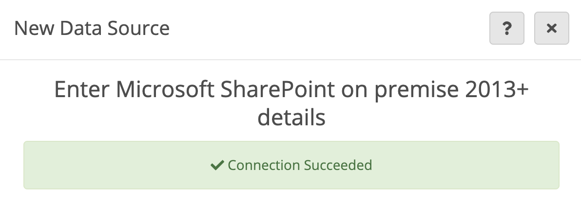 Connection successful