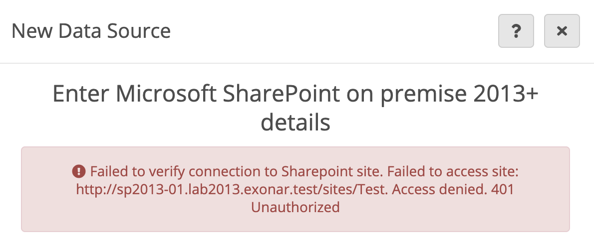 Error or typo in username or password