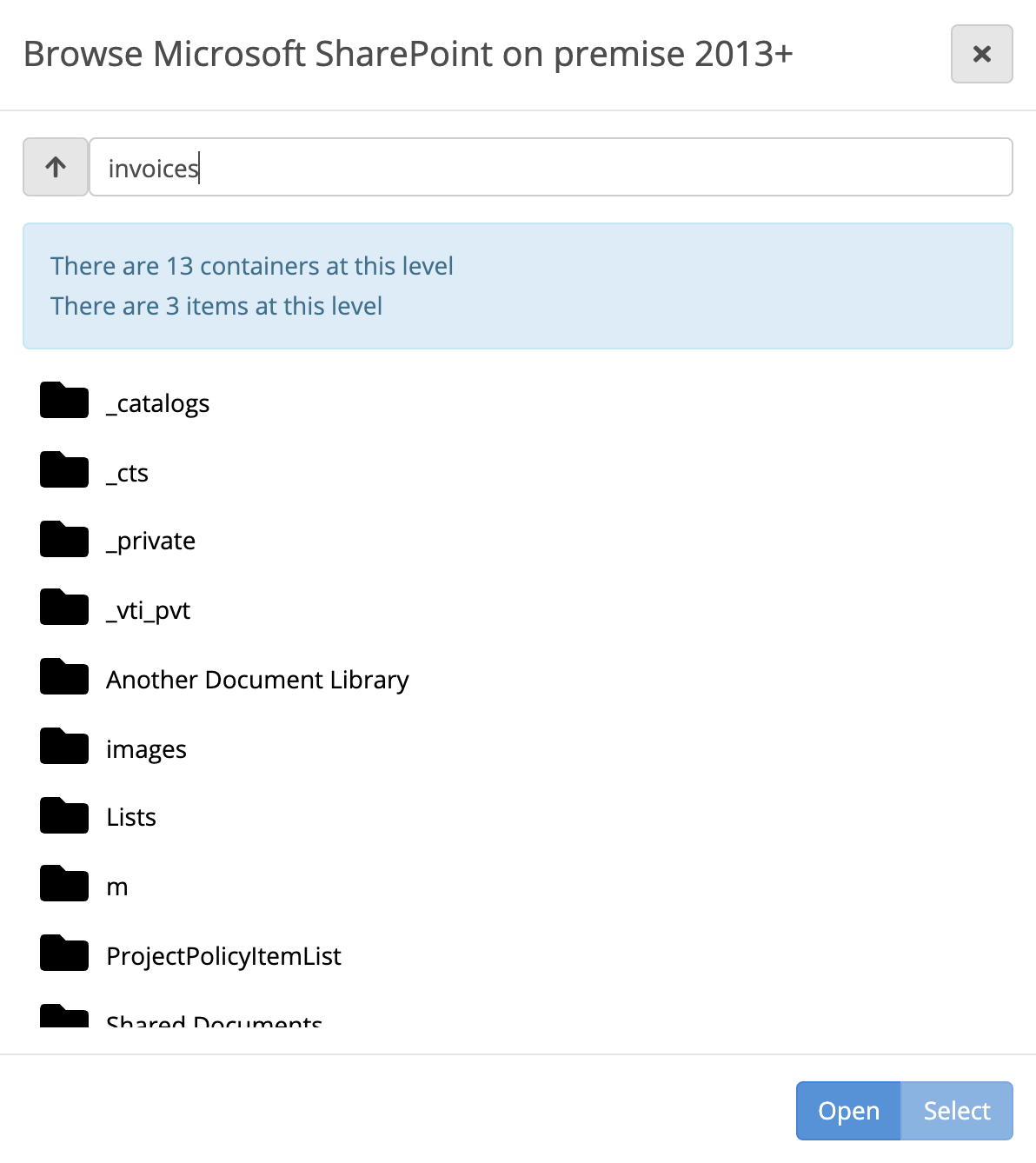 Browse to a SharePoint 2013+ folder